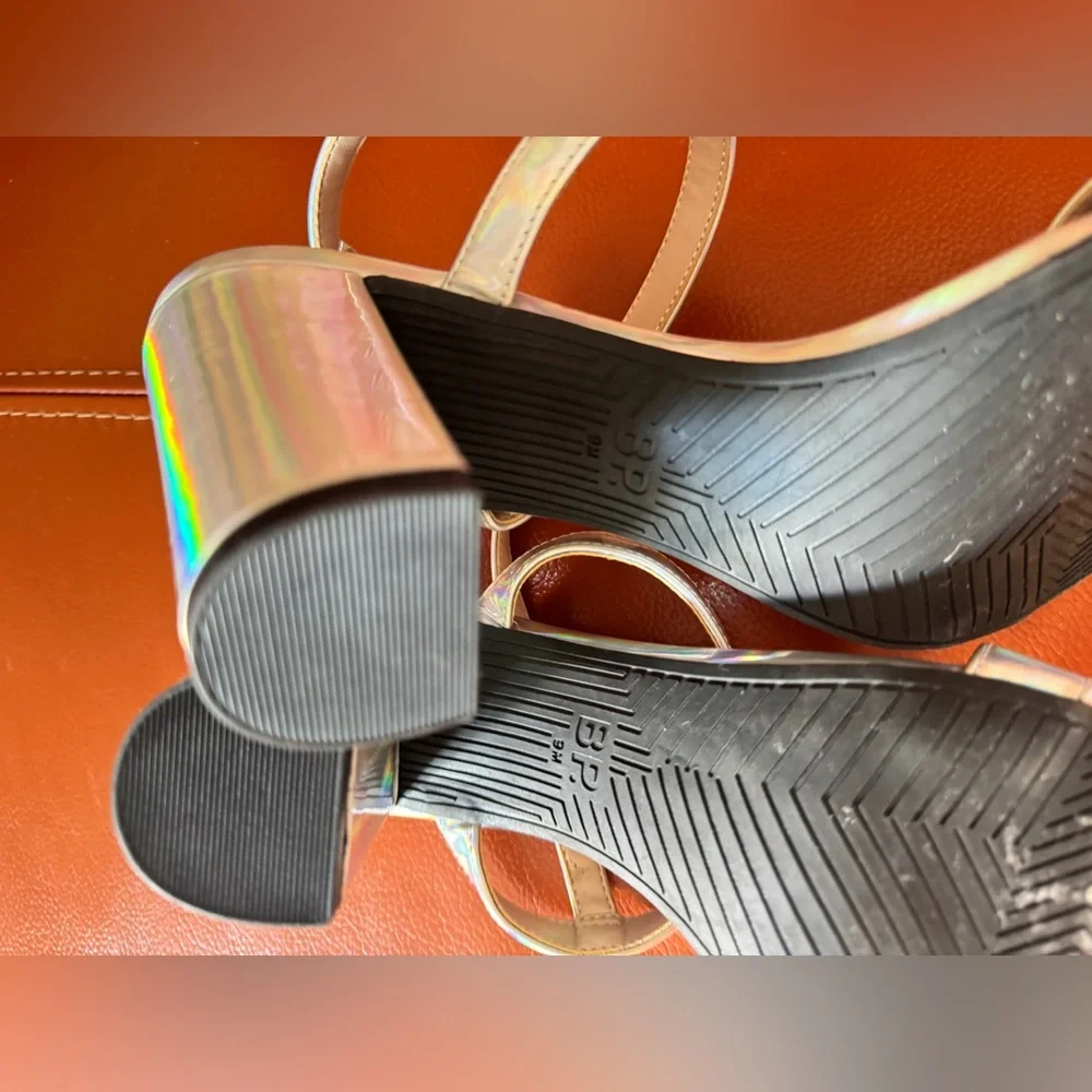 Metallic Strappy Heels